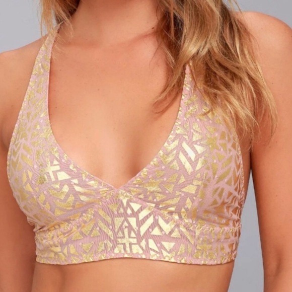 Free People Wonderland Bralette Bra Antique Pink - Picture 4 of 7